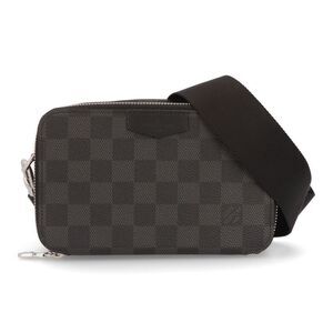 Louis Vuitton Alpha Wearable Wallet Black Silver Metal Fittings